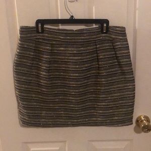 Multi Colored (Black White Lime and Gold) Skirt